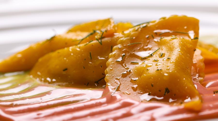 Piatto di pasta fresca