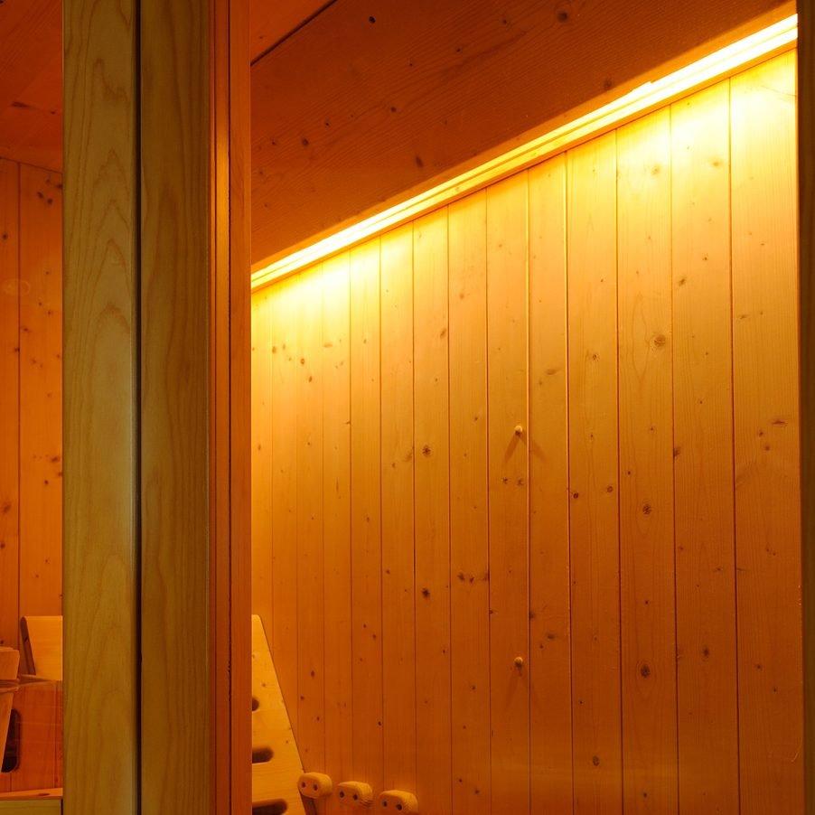 Dettaglio sauna in legno
