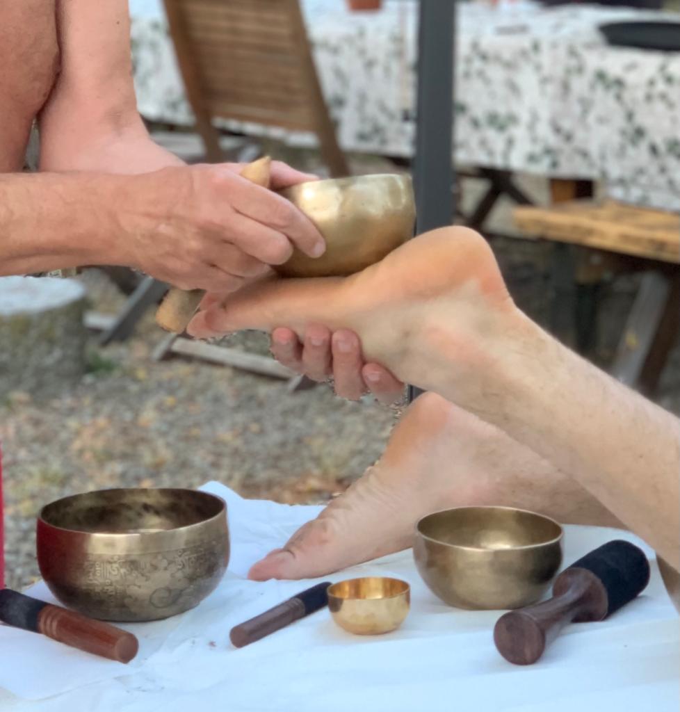 Vista del campeggio immerso nella natura