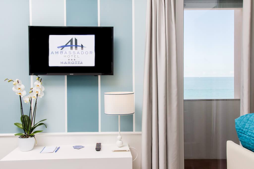 Vista dalla terrazza della camera