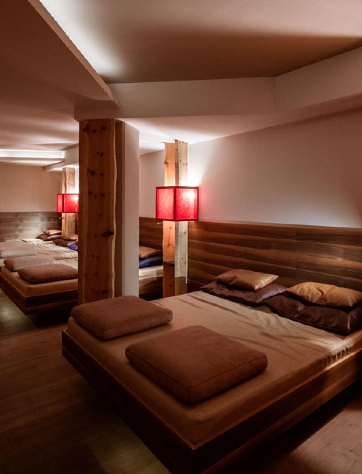 Area benessere con zone relax interne