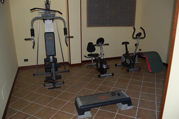 Palestra attrezzata dell'agriturismo