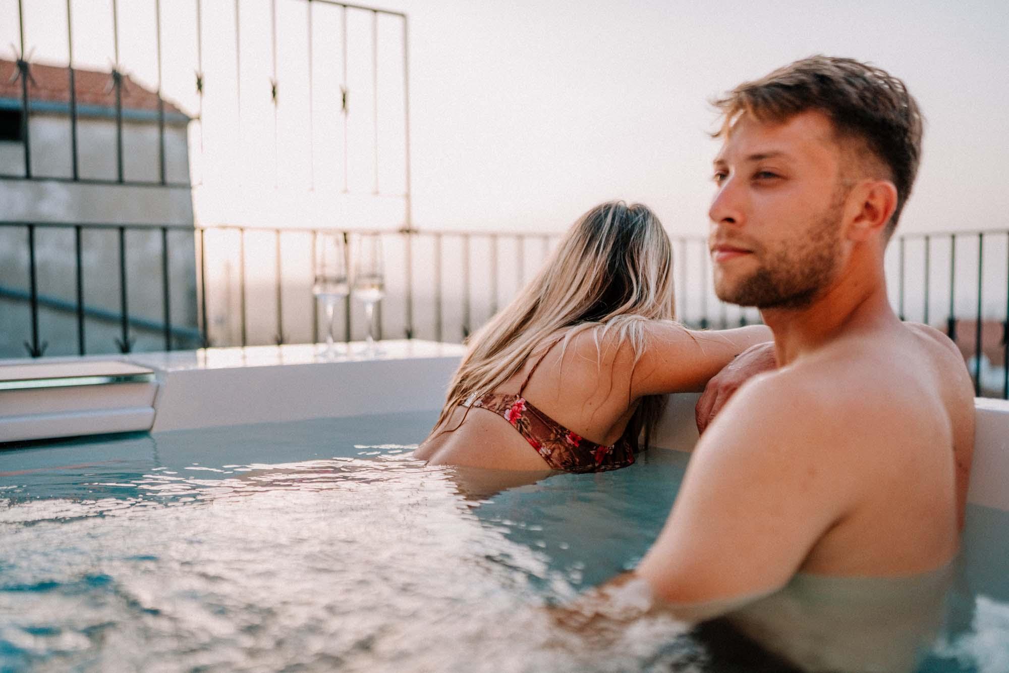 Mini-piscina esterna riscaldata