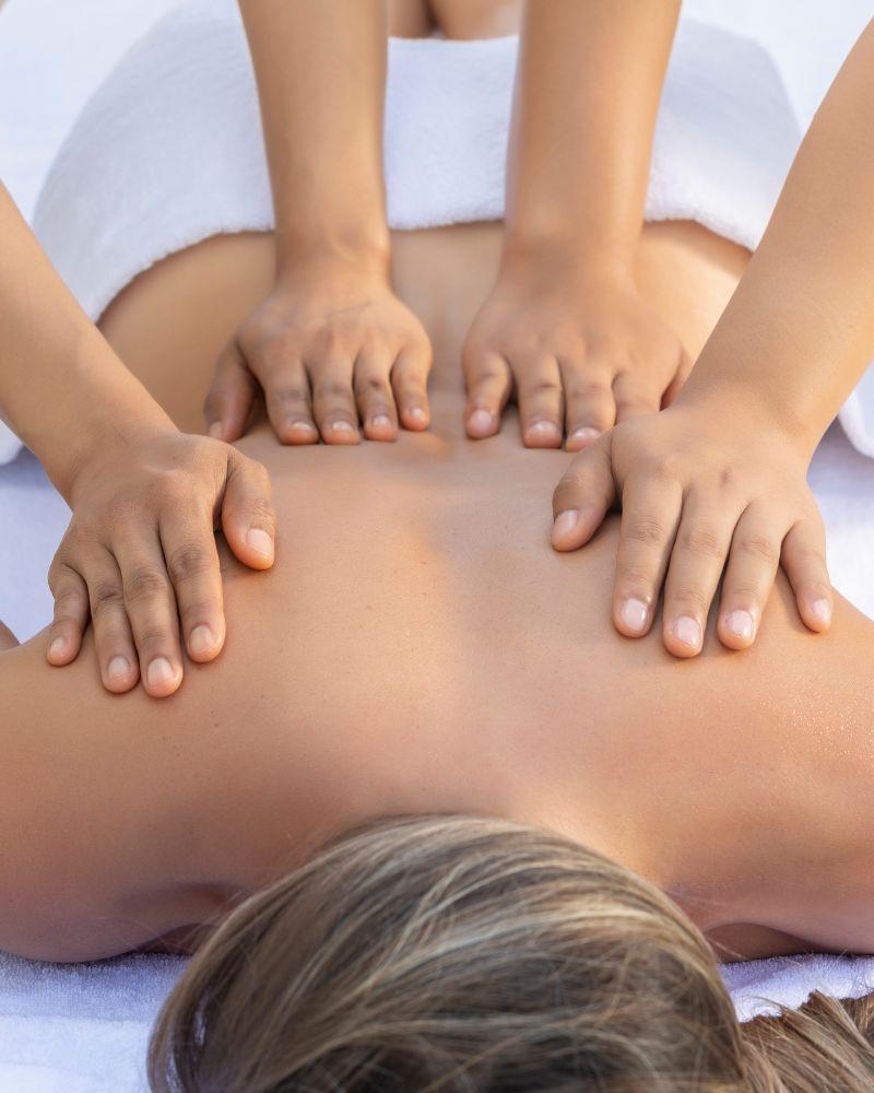 Sessione di massaggio four hands