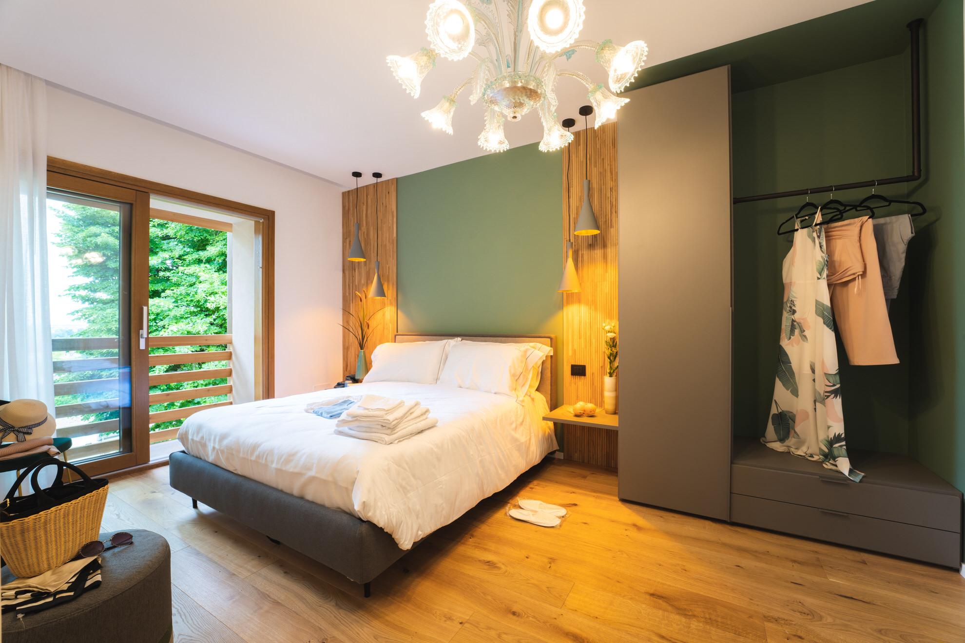 Camera con vista sui vigneti