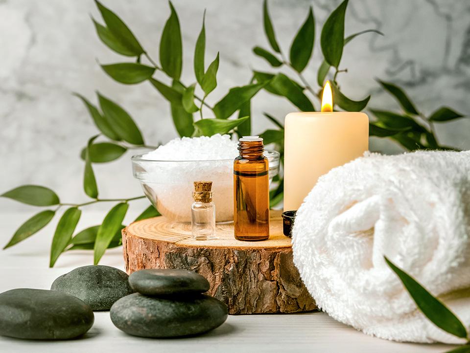 Area relax con braciere al sale himalayano