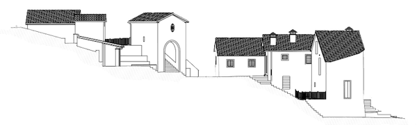 Vista del borgo e terreni circostanti