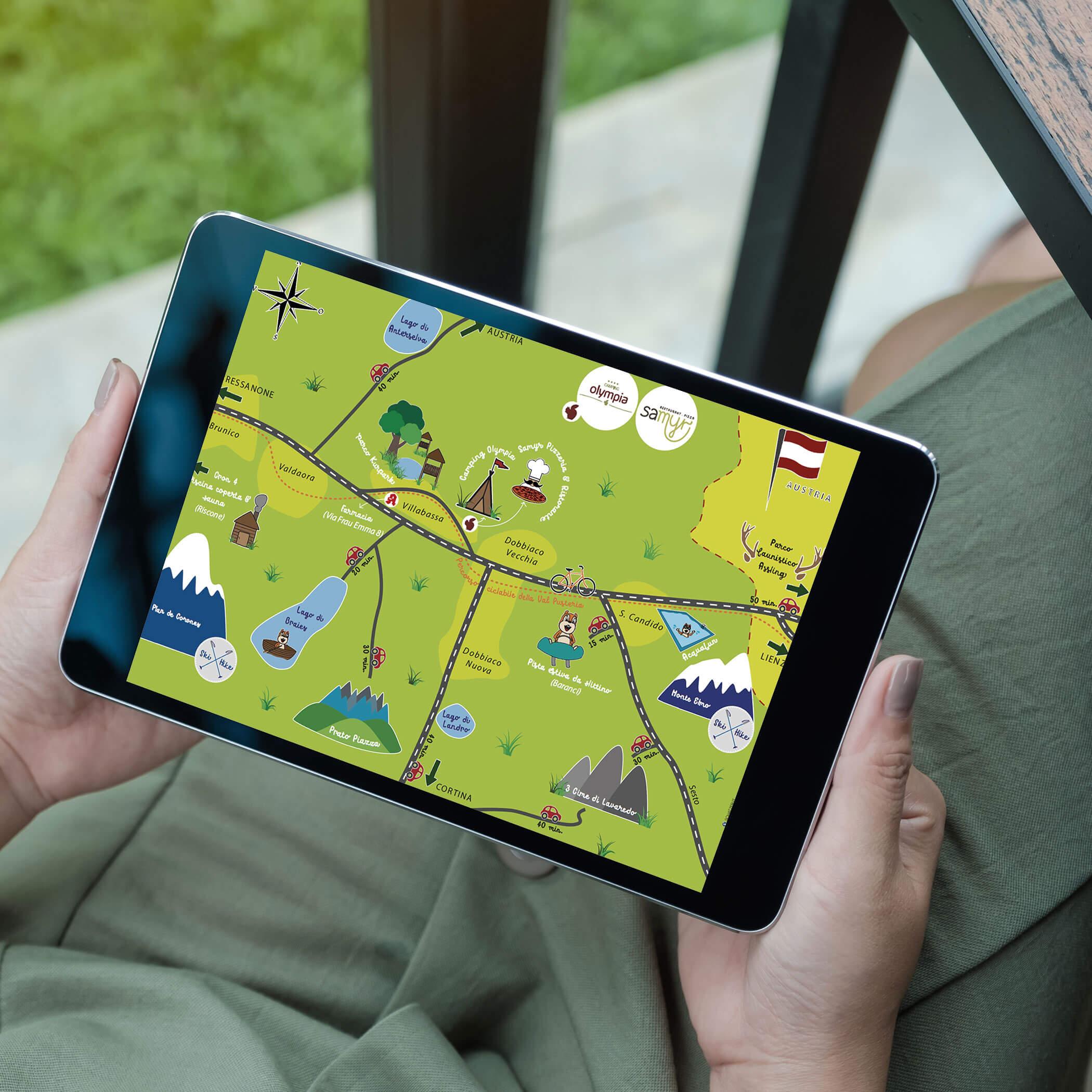 Vista panoramica della posizione nelle Dolomiti