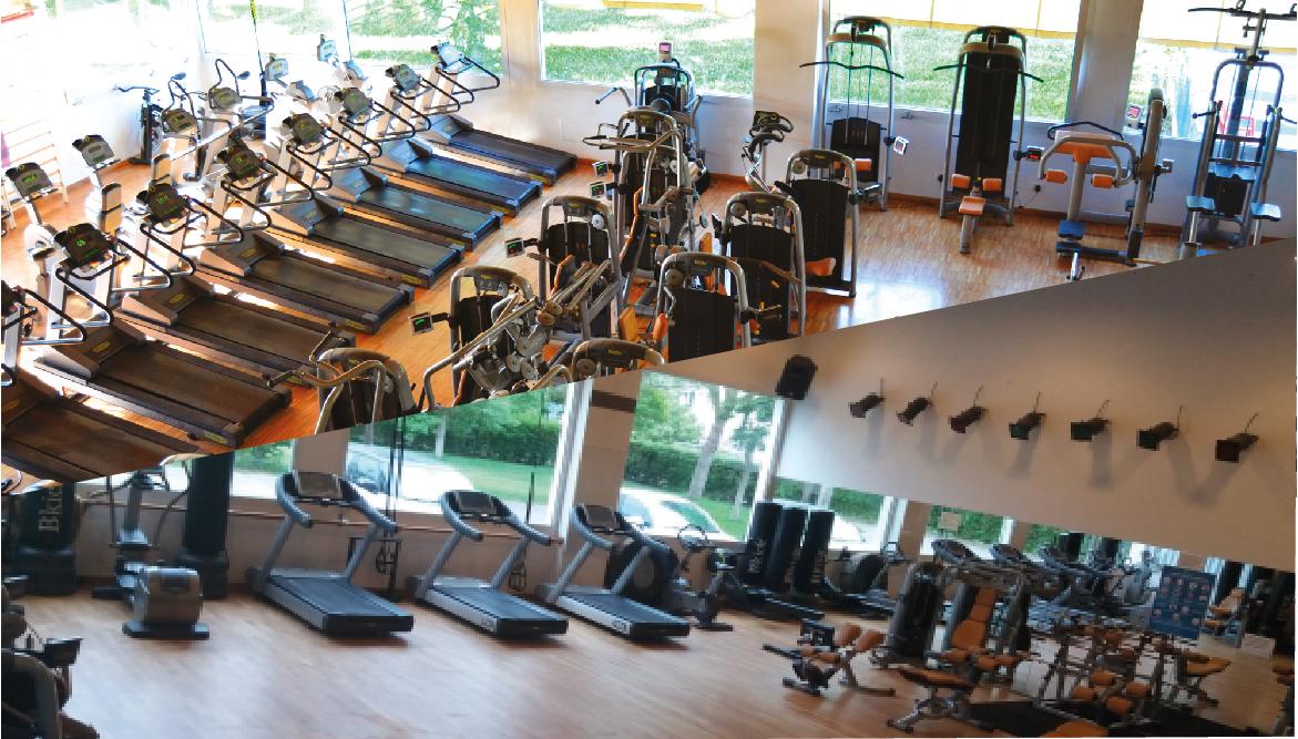 Area pesi della sala attrezzi