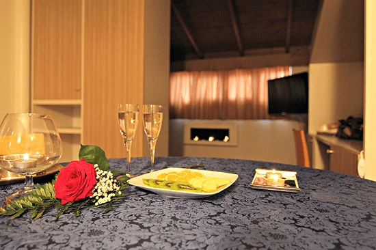 Suite Fuoco con letto rotondo e camino