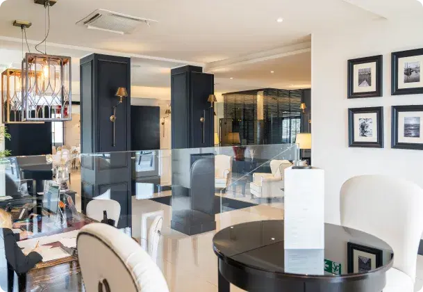 Sala elegante moderno interior design