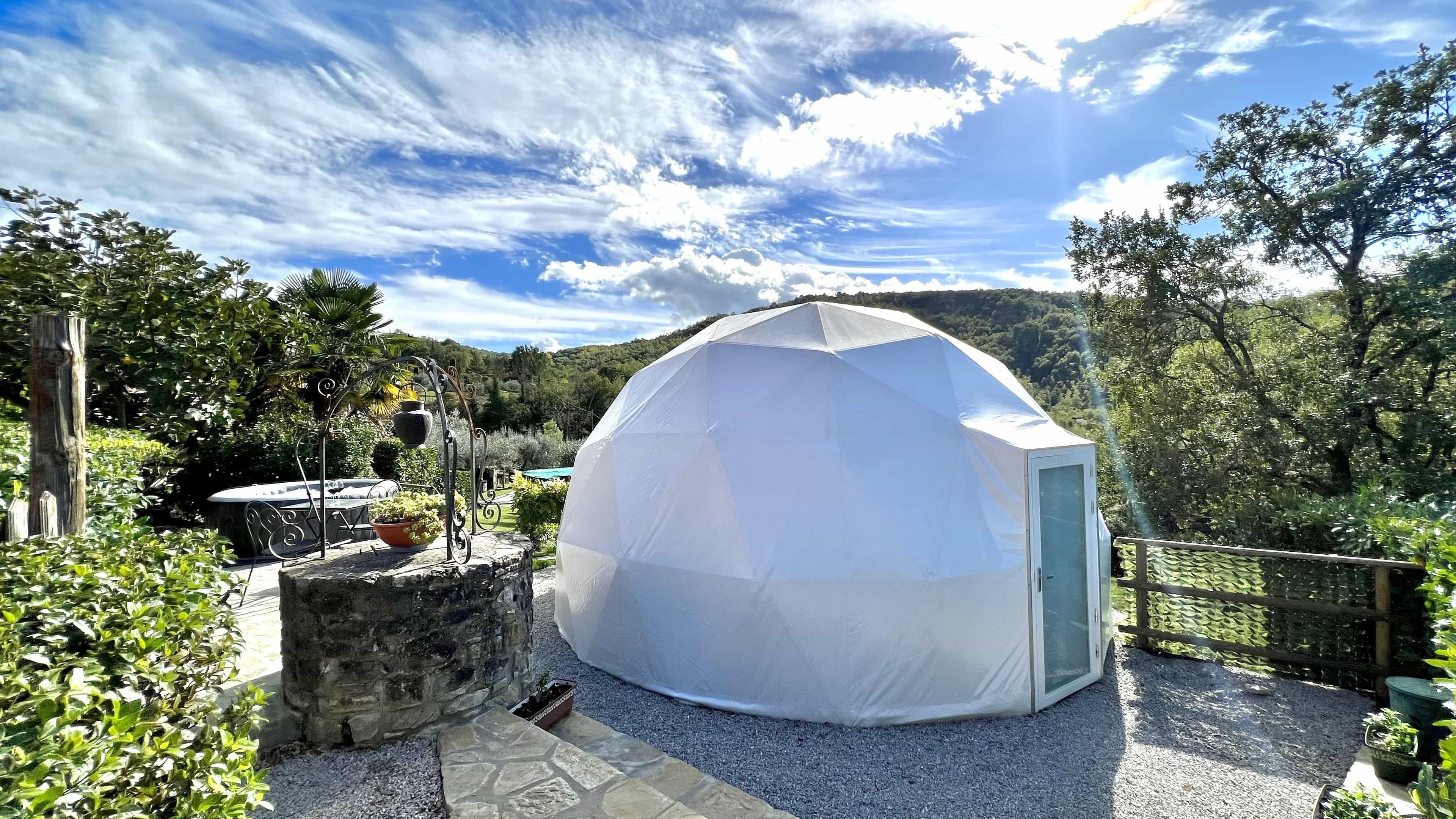 Bubble room trasparente in Umbria