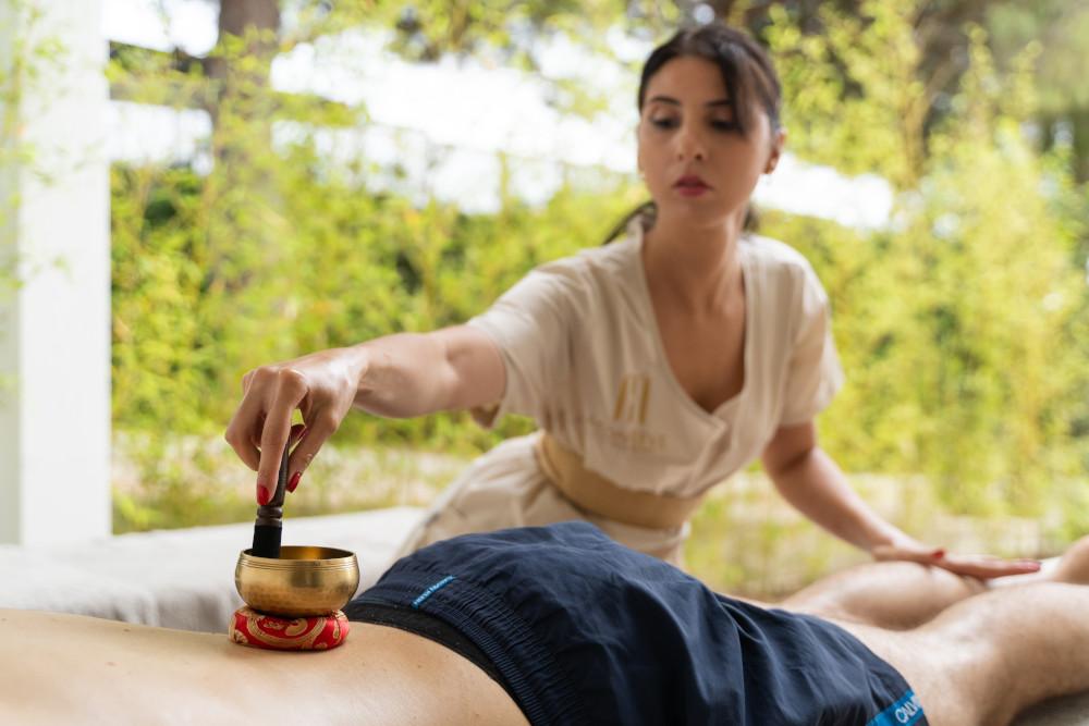 Area massaggi con vista mare