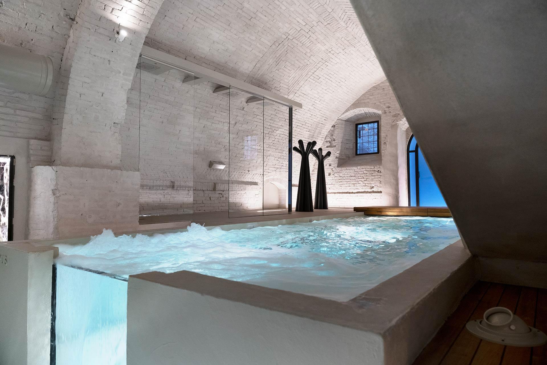 Spa con sale voltate originali in mattoni a vista