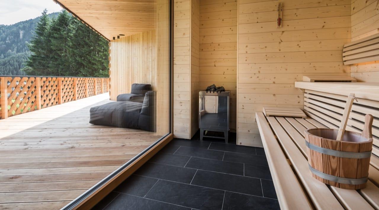 Sauna finlandese panoramica