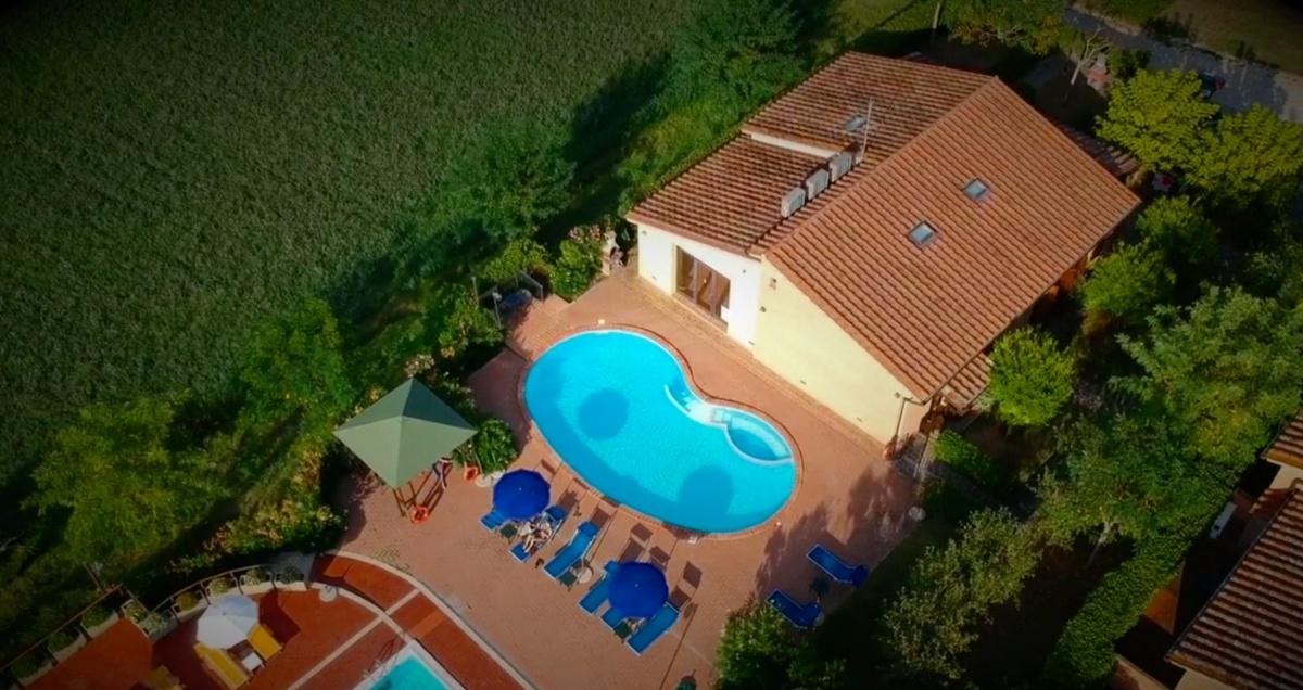 Vista aerea della struttura da drone