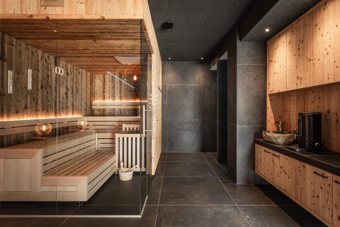 Sauna finlandese dell'area wellness