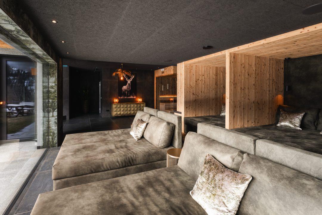 Area wellness con sauna finlandese