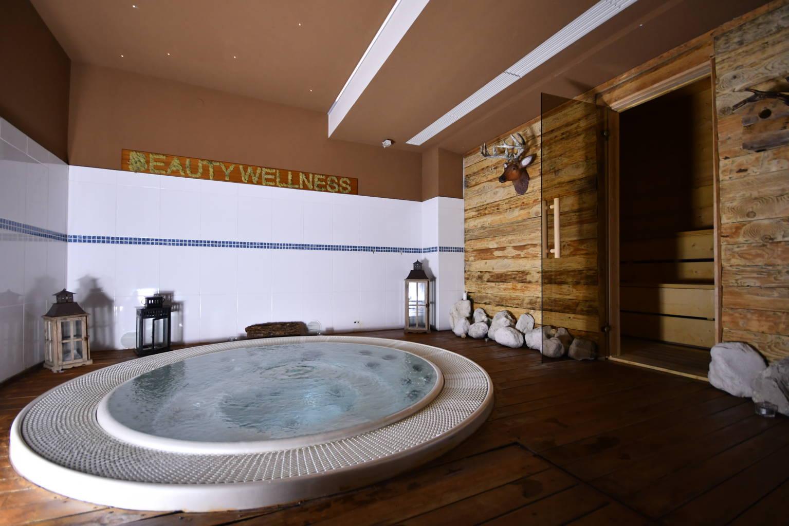 Idromassaggio nell'area wellness