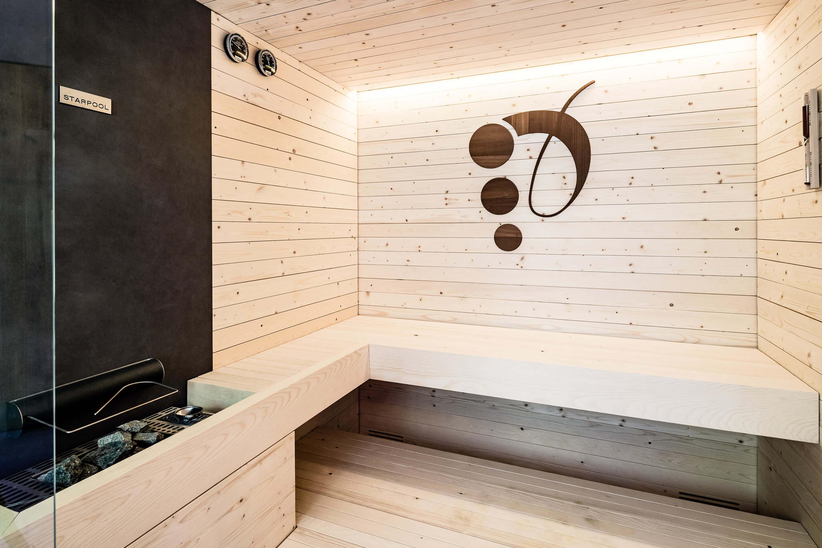 Area sauna interna dell'hotel