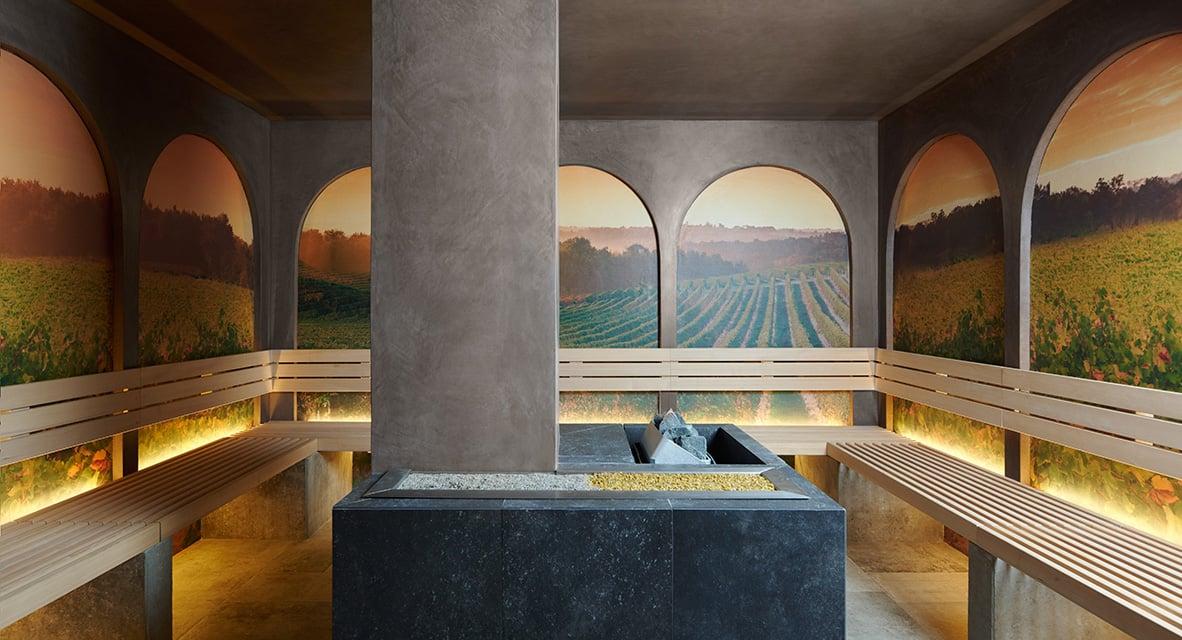 Biosauna portico sul vigneto