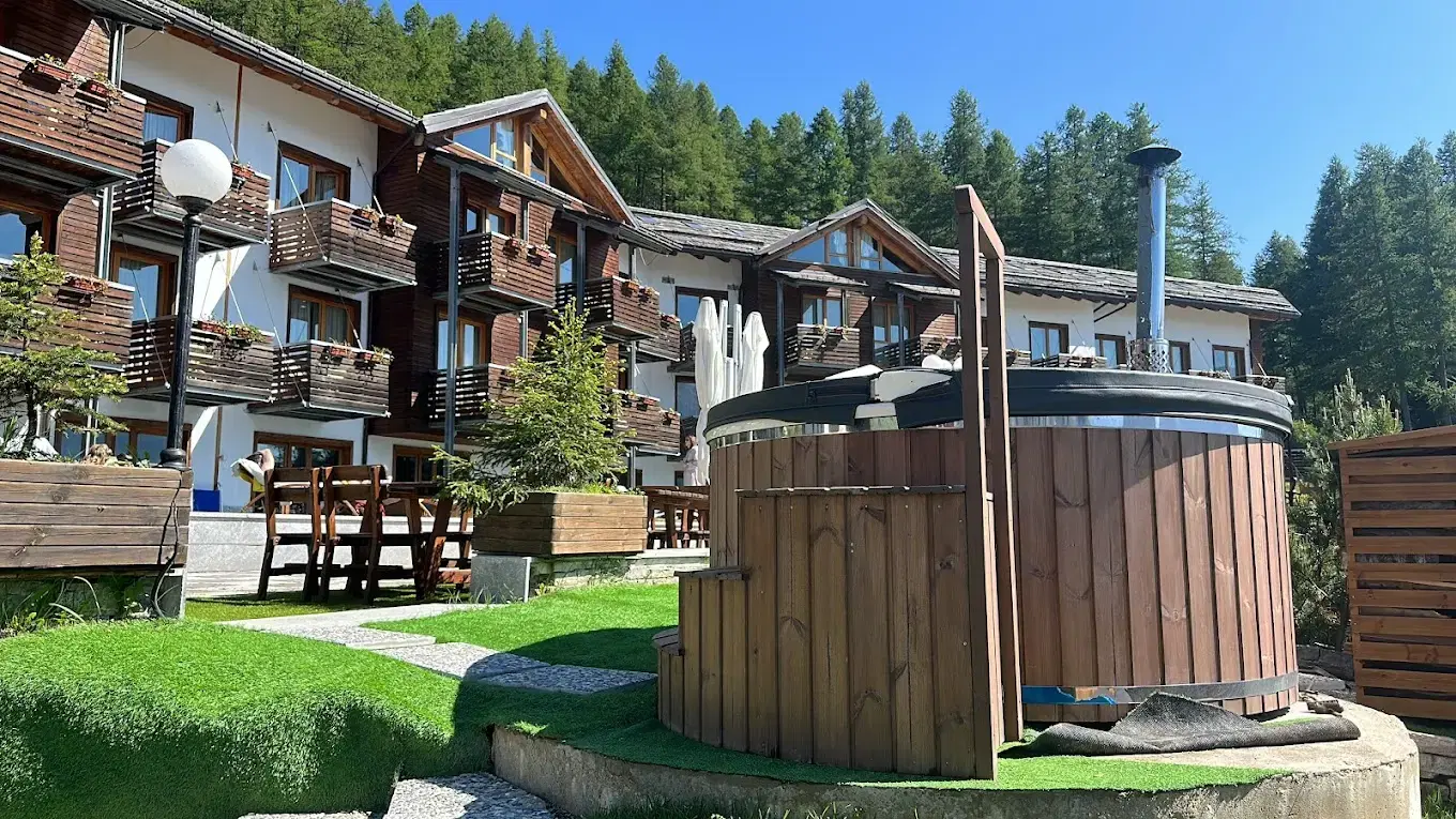 Sauna all’aperto dell’Outdoor SPA del Savoia Mountain Resort