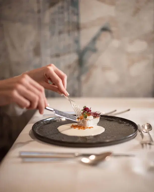 Veduta invernale dell'hotel