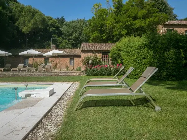 Vista aerea della tenuta dal drone