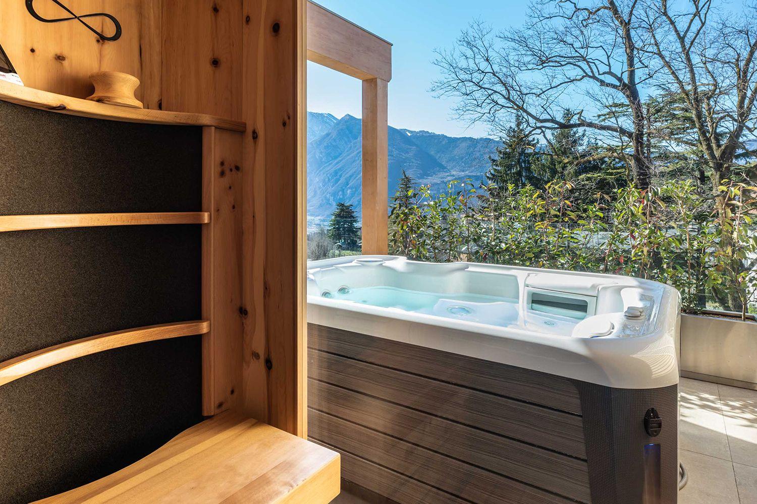 Sauna privata in camera con vista panoramica